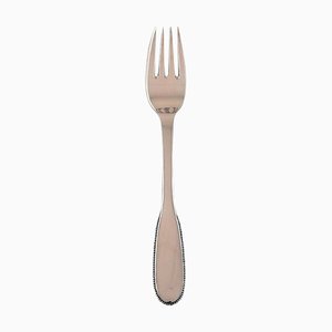 Number 14 Lunch Fork in Hammered Silver by Evald Nielsen, 1920s