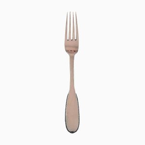 Number 14 Dinner Fork in Hammered Silver by Evald Nielsen, 1920s