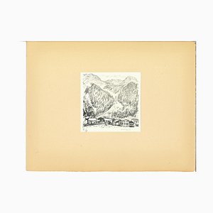 Albert Marquet, Mountains of Canton Grigioni, Lithograph, Early 20th Century