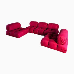 Rotes Camaleonda Modular Sofa aus Baumwolle von Mario Bellini für B & B Italia / C & B Italia, 1974, 5er Set