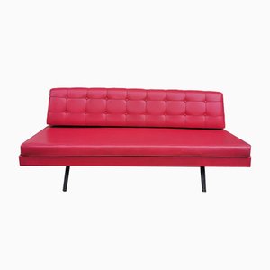 Canapé Rouge en Faux Cuir, 1970s