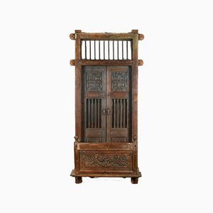 Wooden Door Carved Balustrade and Swing Doors