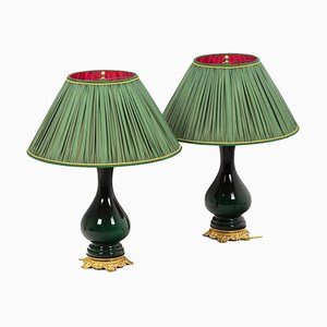 Green Lamps, 1950s, Set of 2