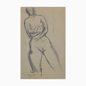 Nude of Woman, Original Pencil de Herta Hausmann, Mid-Century, años 20