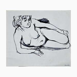 Leo Guida, Desnudo femenino, Rotulador original, años 70