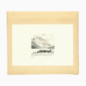 Mountain, Lithograph, Early 20th Century