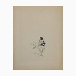 Unknown, Wayfarer, Original ink Drawing, Mid,20th Century