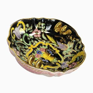 Art Deco Hand-Painted Ceramic Dish from H. Bequet, 1920s