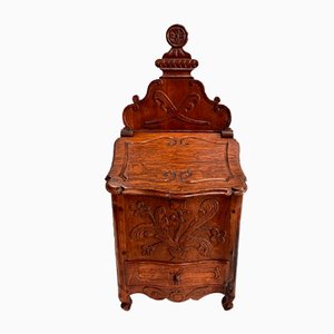 19th Century French Oak Salt Box