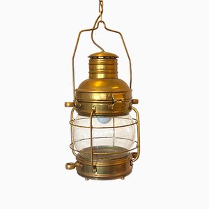 Mid-Century Bronze & Brass Naval Lantern, 1960s