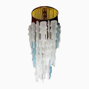 Lámpara de techo italiana de cristal de Murano de Albano Poli para Poliarte, años 70