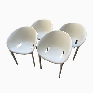 Contemporary Soft Egg Side Chairs by Philippe Starck for Driade, 2005, Set of 4