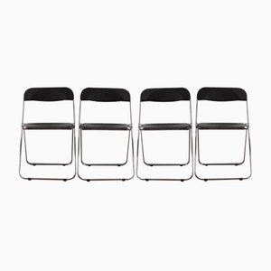 Vintage Plia Folding Chairs by Giancarlo Piretti for Castelli / Anonima Castelli, Set of 4