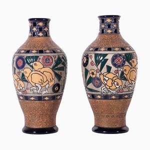 Vases en Céramique Émaillée, Set de 2