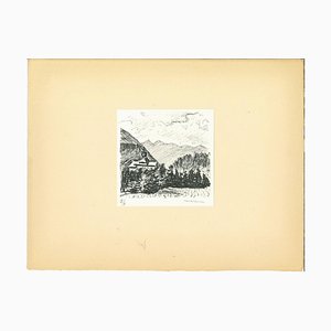 Albert Marquet, Berge in Canton Grigioni, Lithographie, Frühes 20. Jahrhundert