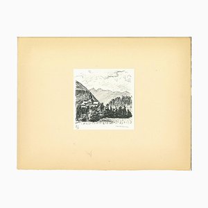 Albert Marquet, Mountains in Canton Grigioni, Lithograph, Early 20th Century