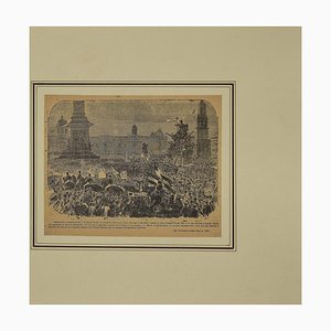 Unknown, London Tribute to G. Garibaldi, Original Etching, 19th Century