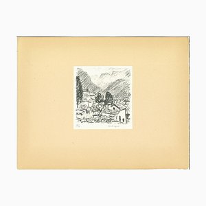 Albert Marquet, Mountains In Canton Grigioni, Lithograph, Early 20th Century