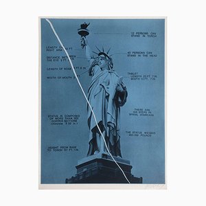 Serigrafia Bicentenaire Kit - USA 76 - 01 (Statua della libertà di New York) di Jacques Monory