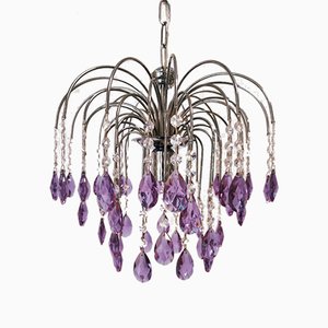 Lilac Crystal Chandelier