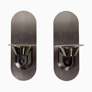 Stainless Steel Sconces, Set of 2
