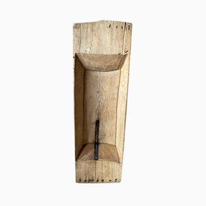 Recipiente para amasar antiguo de madera maciza, década de 1800