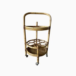 Rattan Serving Trolley, 1960s