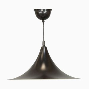 Vintage Black Lacquered Metal Ceiling Lamp by Claus Bonderup & Torsten Thorup for Fog & Mørup