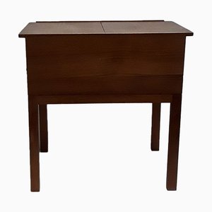 Table de Couture Style Scandinave Vintage en Teck avec 2 Tiroirs et 2-Pièces, 1960s