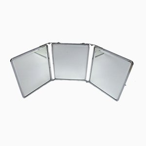 Vintage Art Deco Chrome Folding Triptych Mirror