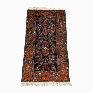 Moyen Tapis Oriental Malayer Tribal Vintage Bleu Marine & Rouge