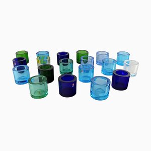 Iittala Candle Holders in Art Glass, 20th Century, Set of 19