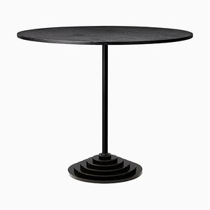 Steel Side Table with Black Marble Base