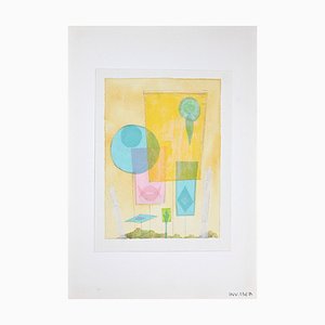 Leo Guida, Abstract Composition, Watercolor, 1970s