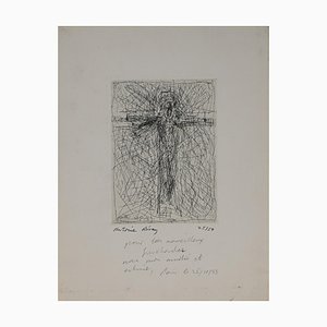 Antoine Revoy, Christ on the Cross, Etching, 1983