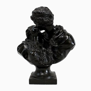 Bronze Le Baiser Donné par JA. Houdon, Fin 19ème Siècle