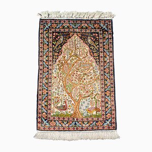 Petit Tapis Vintage Caucasien Tressé Arbre de Vie