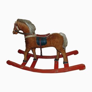 Cheval à Bascule Art Déco en Bois