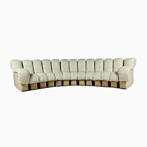 DS-600 13-Piece Sofa in Creme Leather from de Sede, 1970s