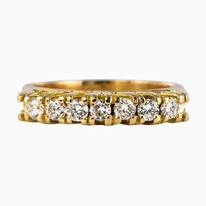 Diamonds and 18 Karat Yellow Gold Garter Ring