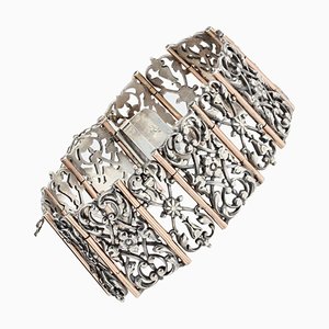 French 19th Century Silver and Vermeil Bracelet