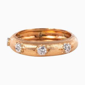 Diamant-Satin-Goldbandring