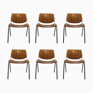 Model Nr 106 Chairs by Giancarlo Piretti for Lumi, Italy 1970s, Set of 6