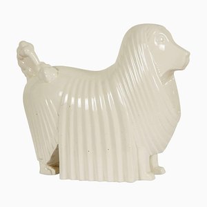 Ceramic Poodle by Jean & Jacques Adnet, 1930s