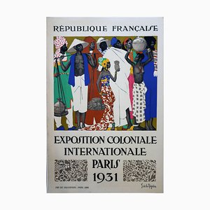 Lithografie Poster von De La Nézière, 1931, Paris Colonial Exhibition