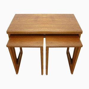 Mid-Century Teak Triform Nesting Table Set from McIntosh