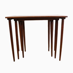 Vintage Danish Teak Nesting Table Set by H. W. Klein for Bramin