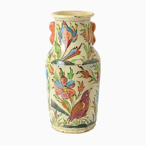 Antique Middle Eastern Qajar Dynasty Pottery Vase