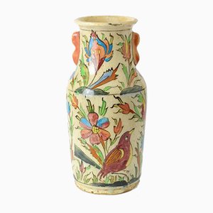 Vase Antique de la Dynastie Qajar en Poterie, Moyen Orient