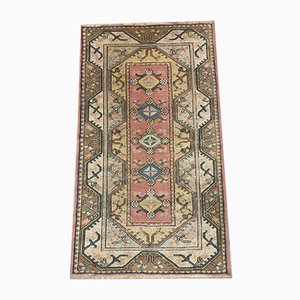 Tapis Milas Ushak Vintage Rose, Beige et Bleu, Turquie